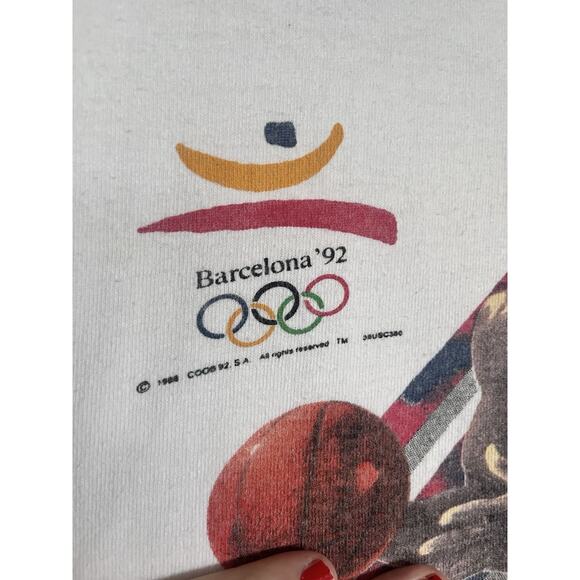 Vintage Clyde Drexler 90s 1992 USA Olympic USA Basketball Dream Team T-Shirt XL - Picture 9 of 14